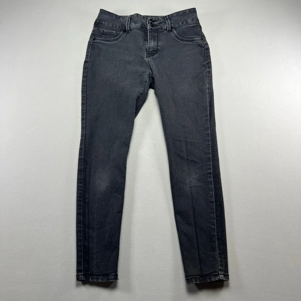 Young & Modern Jeans Womens 6P Black Denim Cotton Stretch Mid Rise Skinny Leg